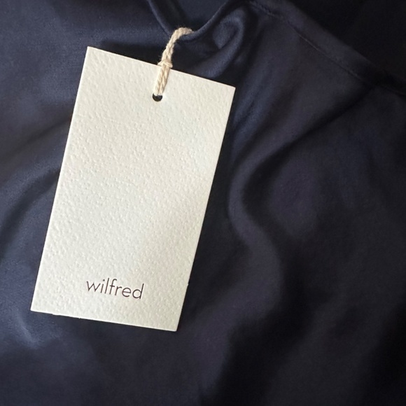 Wilfred Aritzia classic Navy Only Mini slip dress size Large new with tag - Picture 4 of 7